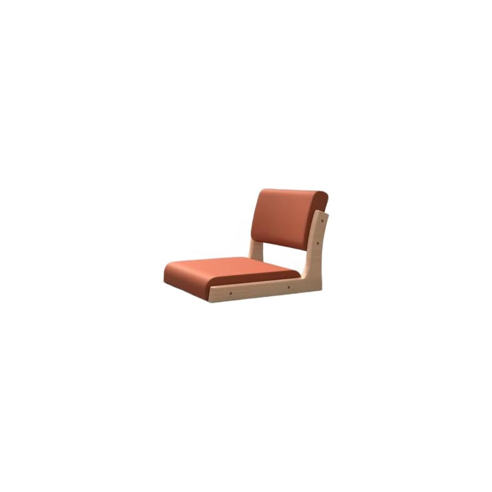 Living Room Legless Chair Floor Chair Wooden Fabric Cushion Back Support Lazy Shop Bedroom 45X48X36CM(Size:45X48X36CM,Color:C)