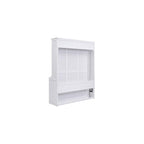Merax Queen Size Murphy Bed Space-Saving Wooden Wall Bed with a Shelf for Guest Room,Home Office,Bedroom,White