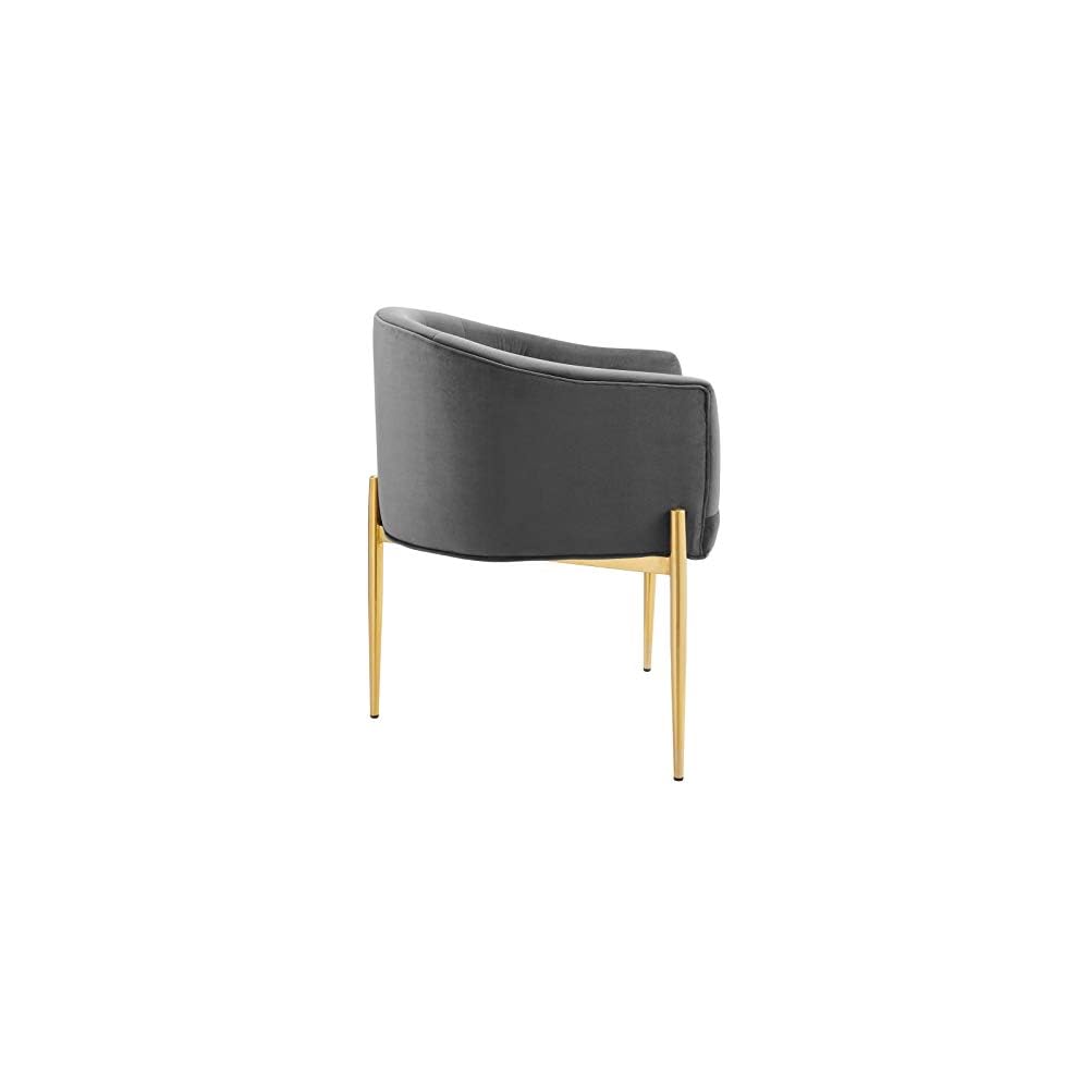Modway Savour Tufted Performance Velvet Accent Chair in Gray