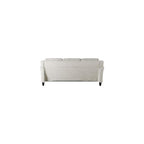 Pemberly Row Transitional 78.7" W Solid Hardwood Frame Sofa with Elegant Tufted Back Cushions in Beige Premium Fabric Upholstery