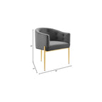 Modway Savour Tufted Performance Velvet Accent Chair in Gray