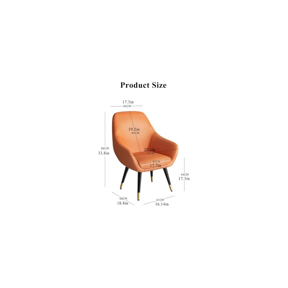 Home Accent Chair Leisure Club Chairs Single Upholstered Sofa Chair Modern Arm Negotiation Guest Chair Balcony Chair for Reading Living Room,Office(Blue/B)