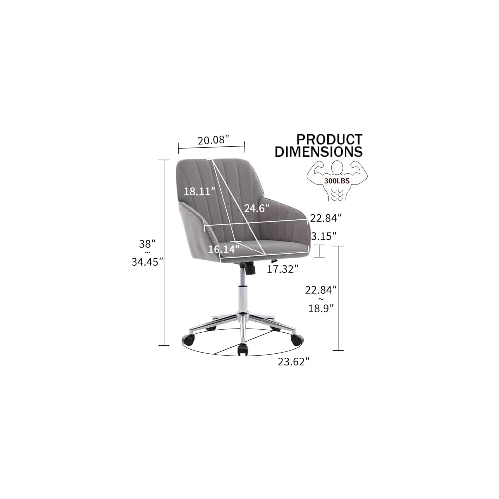 Adjustable Office Chair,Home Bedroom,Ergonomic Swivel Chair,Back Support,Backrest Seat,Comfortable for Long Sitting