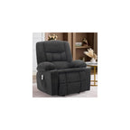 Rocker Recliner Chair with Massage and Heat, Nursery Rocking Chairs for Living Room, Comfy Relining Chair with Cup Holders, USB Charge Port, Side Pockets, Ergonomic Single Sofa, Brown