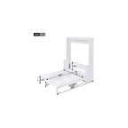 Merax Queen Size Murphy Bed Space-Saving Wooden Wall Bed with a Shelf for Guest Room,Home Office,Bedroom,White