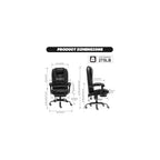 Ergonomic Massage Office Chair with 7-Point Vibration Faux Leather High Back Executive with Comfort Lumbar