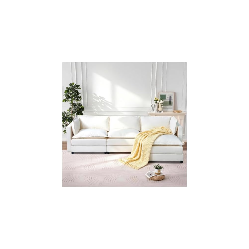 104.9" Modular Sectional Couches, L Shaped Cloud Couch