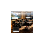 107.8'' Sleeper Sofa Bed, Recliner Pull Out Couches for Living Room, Black