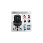 Ergonomic Massage Office Chair with 7-Point Vibration Faux Leather High Back Executive with Comfort Lumbar