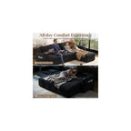 107.8'' Sleeper Sofa Bed, Recliner Pull Out Couches for Living Room, Black