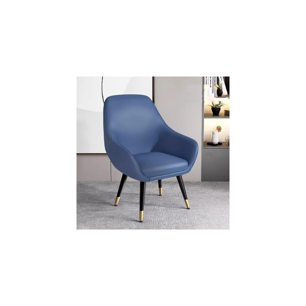 Home Accent Chair Leisure Club Chairs Single Upholstered Sofa Chair Modern Arm Negotiation Guest Chair Balcony Chair for Reading Living Room,Office(Blue/B)