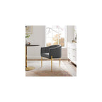 Modway Savour Tufted Performance Velvet Accent Chair in Gray