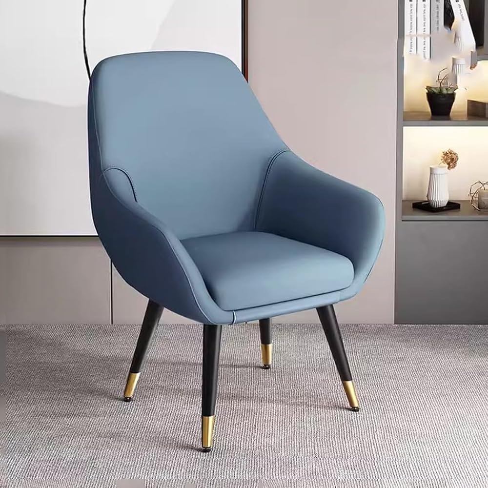 Home Accent Chair Leisure Club Chairs Single Upholstered Sofa Chair Modern Arm Negotiation Guest Chair Balcony Chair for Reading Living Room,Office(Blue/B)